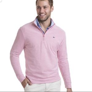 New vineyard Vines men’s red half zip sweater L